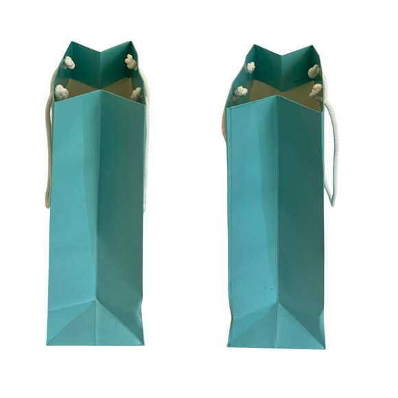 Tiffany & Co. Medium 10" x 8" x 4" Blue Paper Shopping Bag Reusable Lot of 2 - Picture 6 of 9